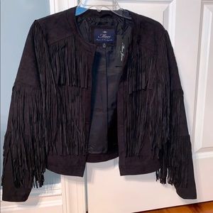 Unused Suede Fringe Jacket by Mavi Jeans